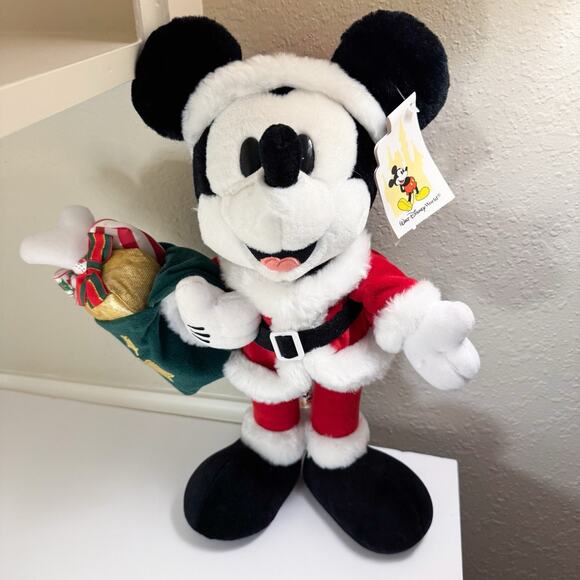 NWT Santa Classic Mickey Plush Walt Disney World Theme Parks‎ Christmas - Picture 1 of 9